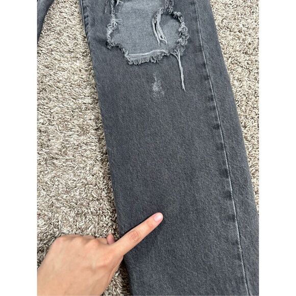 BDG Urban Outfitters Mom Jeans High Rise Distressed Ripped Gray Women’s Size 28 - Picture 12 of 14